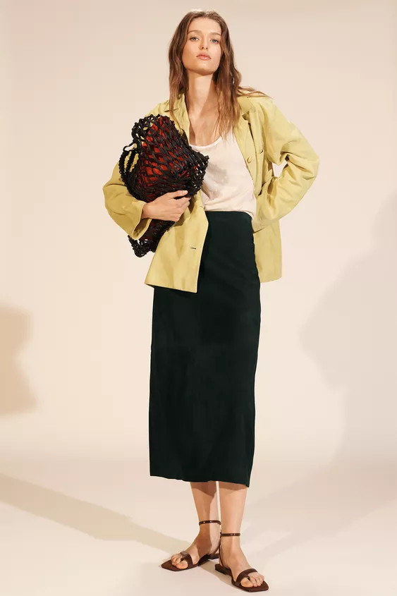 LIMITED EDITION SUEDE LEATHER POCKET SHIRT | Zara US