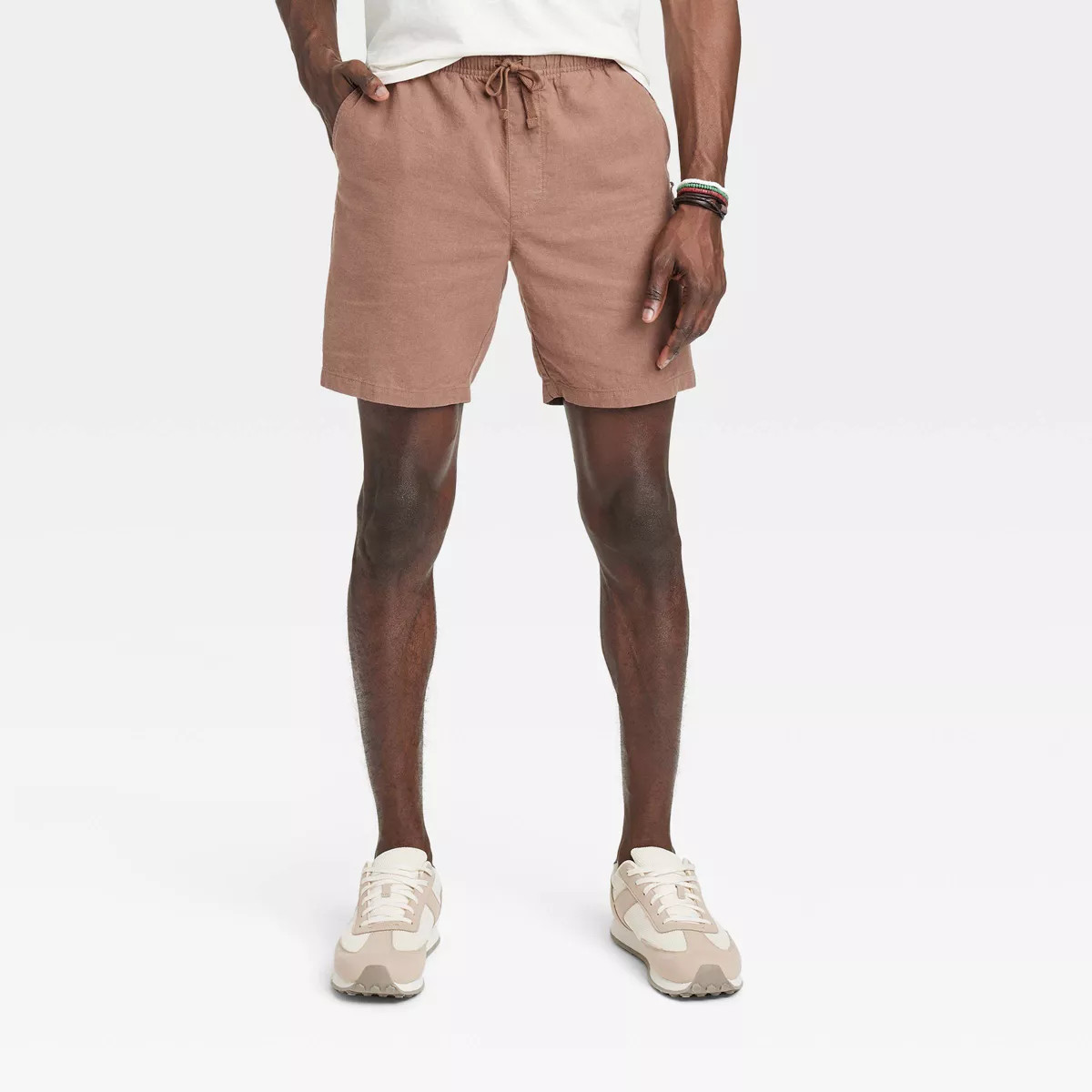 Men's 7" Everyday Relaxed Fit Pull-On Shorts - Goodfellow & Co™ Brown M | Target