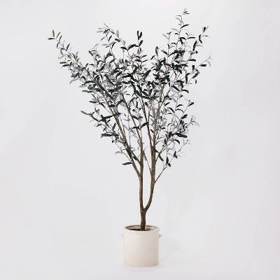 76.5"x 30" Artificial Olive Tree in Ceramic Pot - Threshold™ designed with Studio McGee: Indoor Faux Plant Decor, No Assembly Required | Target