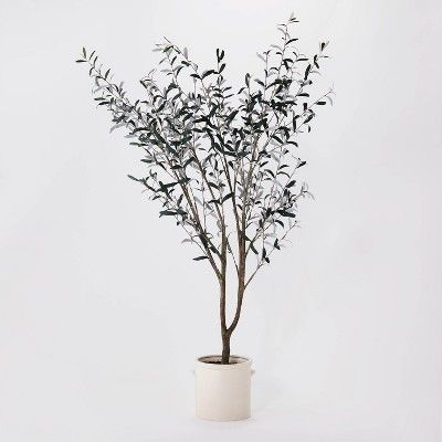 76.5&#34;x 30&#34; Artificial Olive Tree in Ceramic Pot - Threshold&#8482; designed with Studio M... | Target
