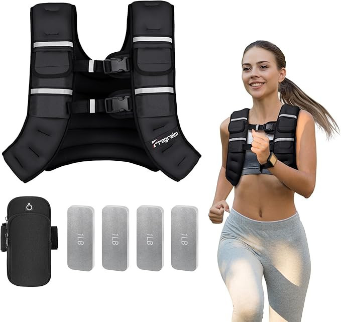 Fragraim Adjustable Weighted Vest for Women Men, 8-12lb/14-18lb/20-24lb/26-30lb Weight Vest with ... | Amazon (US)