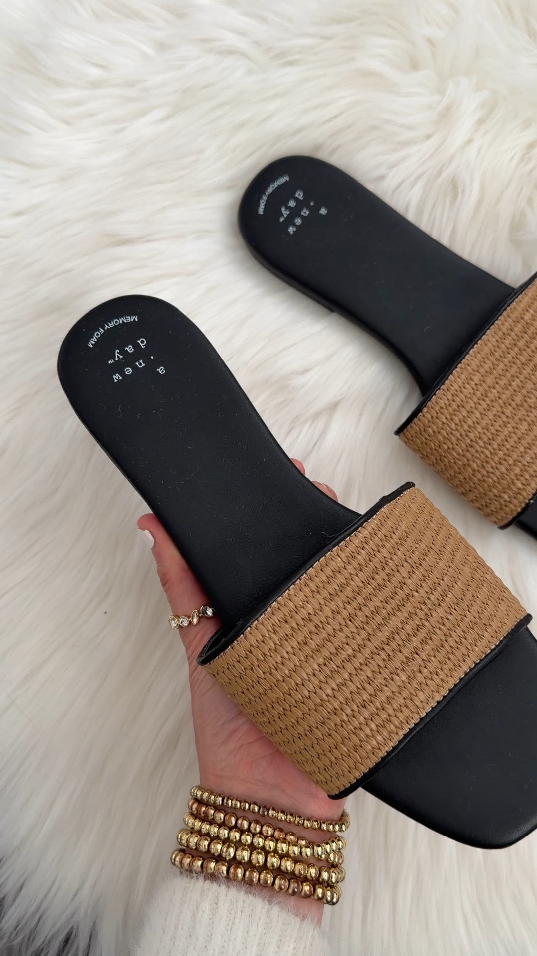 Target Maren Sandals with Memory Foam Insole  A New Day Black runs true to size 