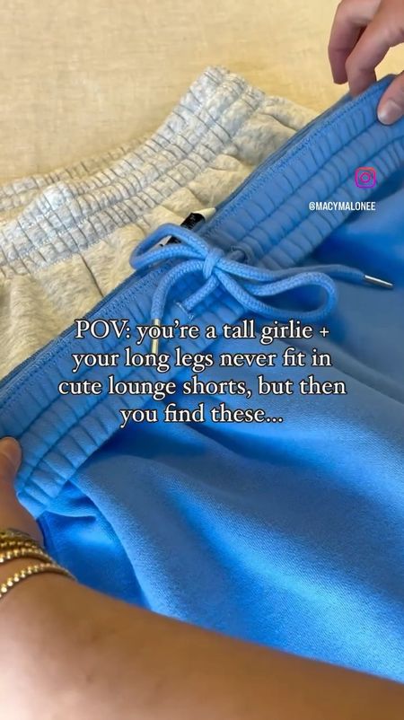 Tall girl friendly lounge shorts! 5” inseam! 
I wear a medium 

Tall. Tall girl. Tall women fashion. Tall women. Tall fashion. Tall pants. Tall jeans. Tall girl fashion.

#LTKstyletip #LTKVideo #LTKfindsunder100