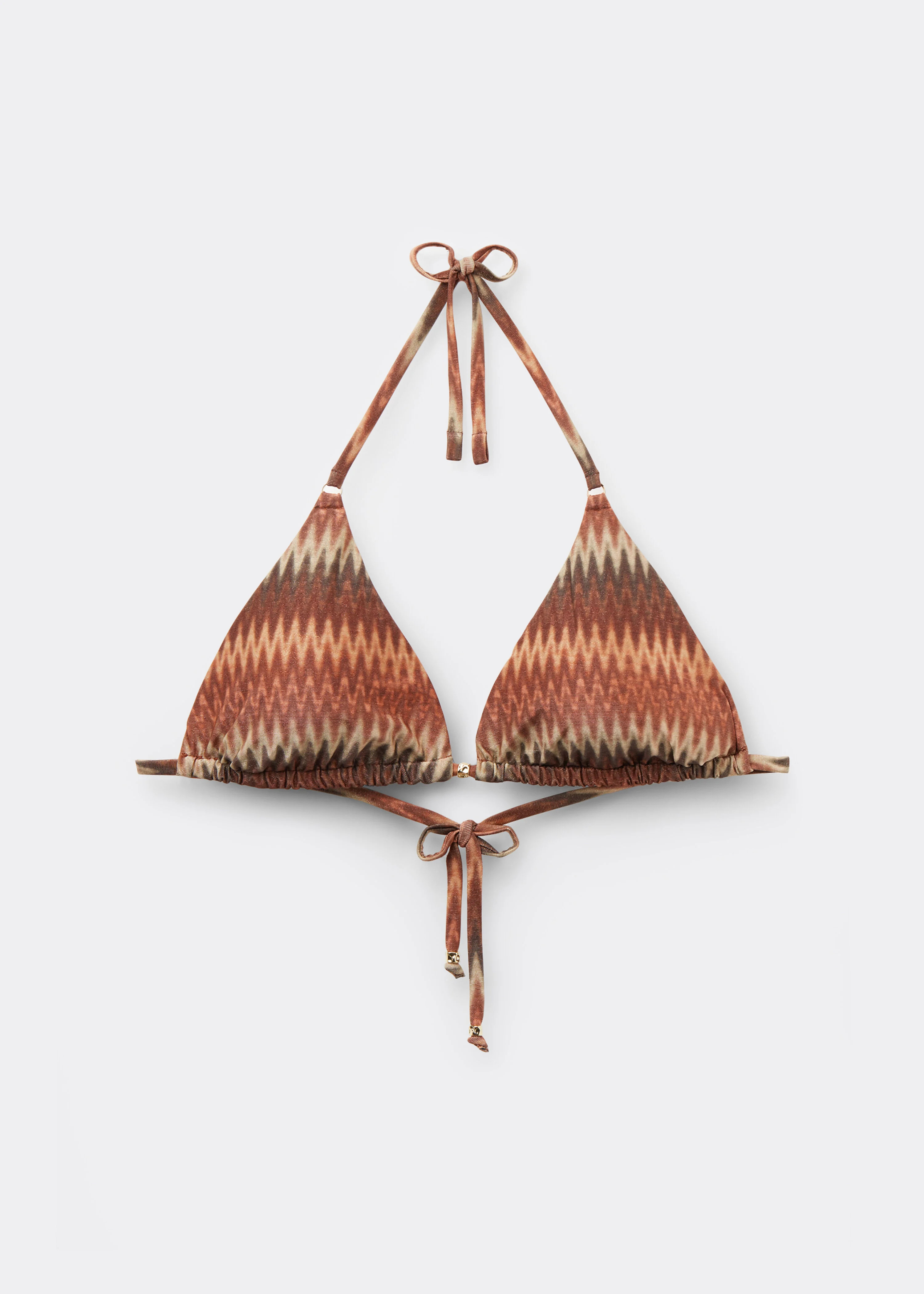 Golden Chevron Triangle Swimsuit Top | Calzedonia US