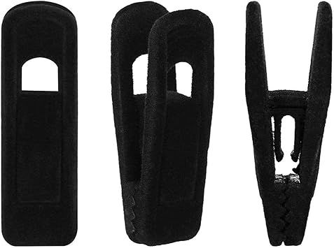 AidShunn Velvet Hangers Clips Set Clothes Pins Strong Finger Grip Flocked Slim-line Lines Pants H... | Amazon (UK)