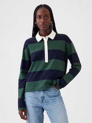 Cropped Rugby Polo Shirt | Gap (US)