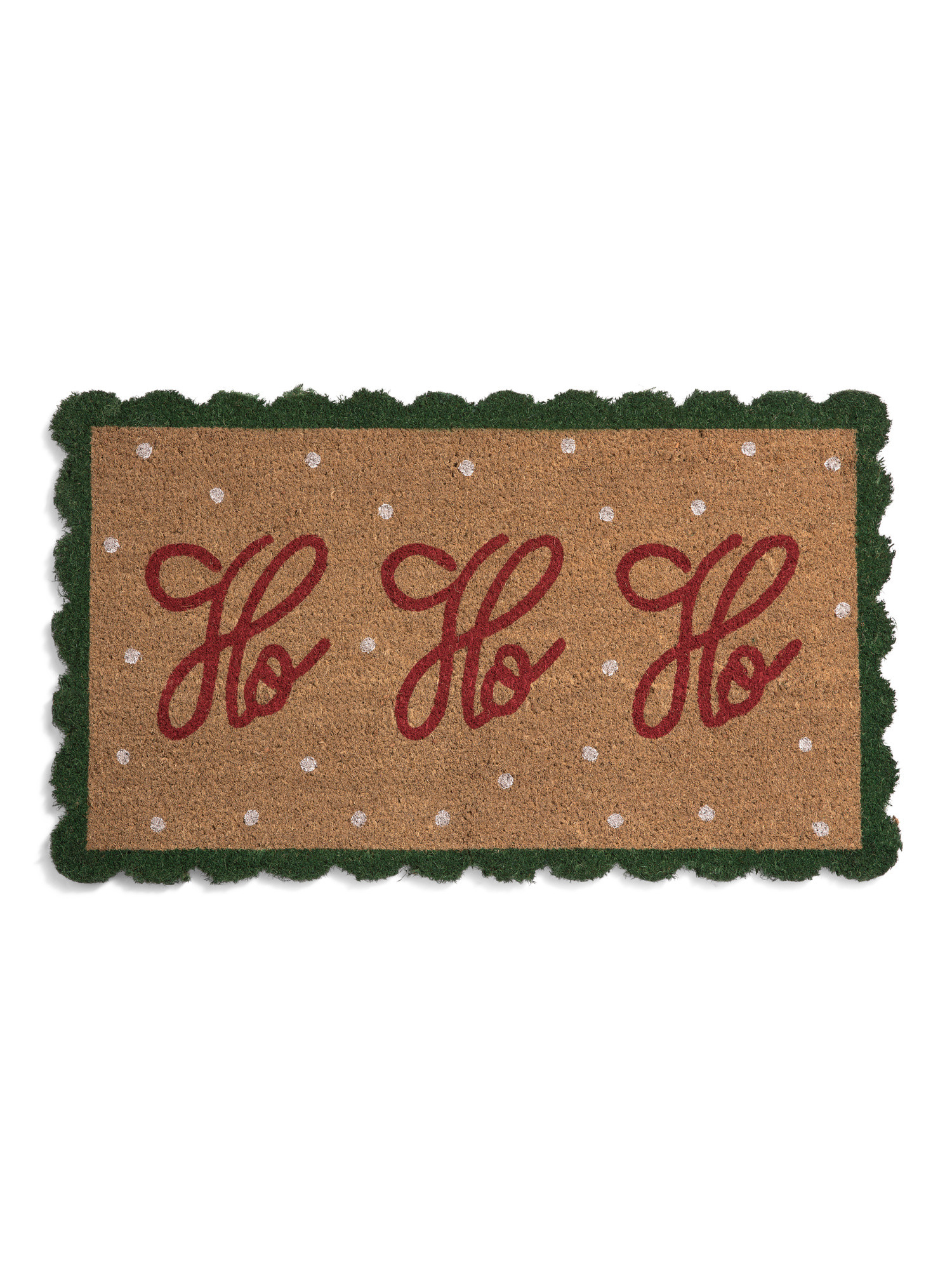 20x34 Coir Ho Ho Ho Scalloped Doormat | TJ Maxx
