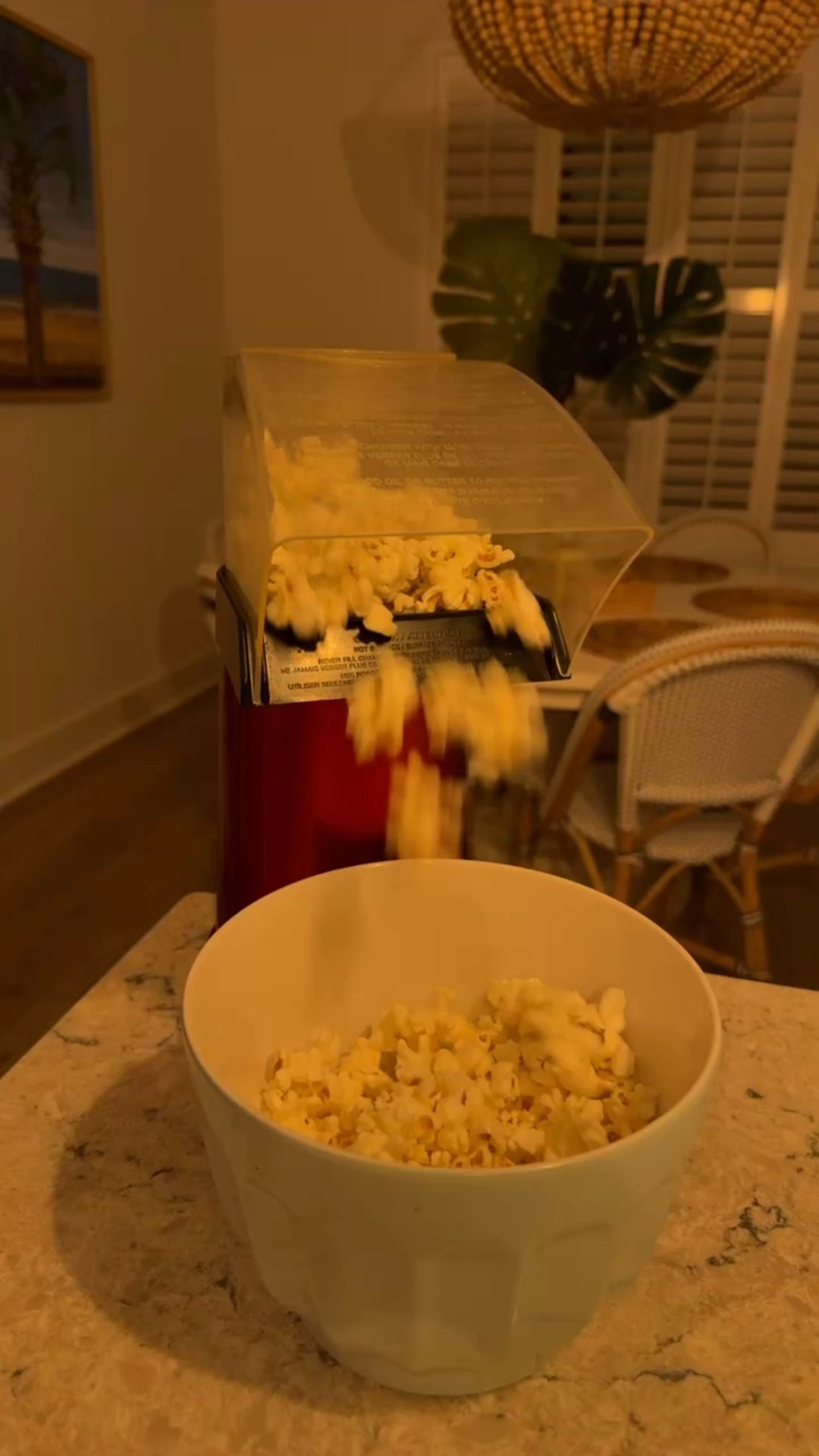 Air popped popcorn!! Just kernels & then I use butter spray, salt, stevia!