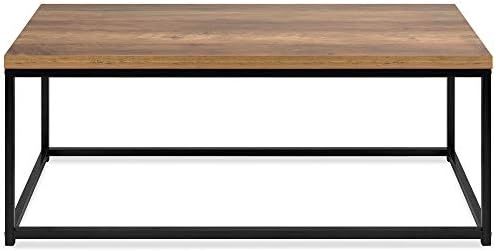 Best Choice Products 44in Modern Industrial Style Rectangular Wood Grain Top Coffee Table, Accent... | Amazon (US)