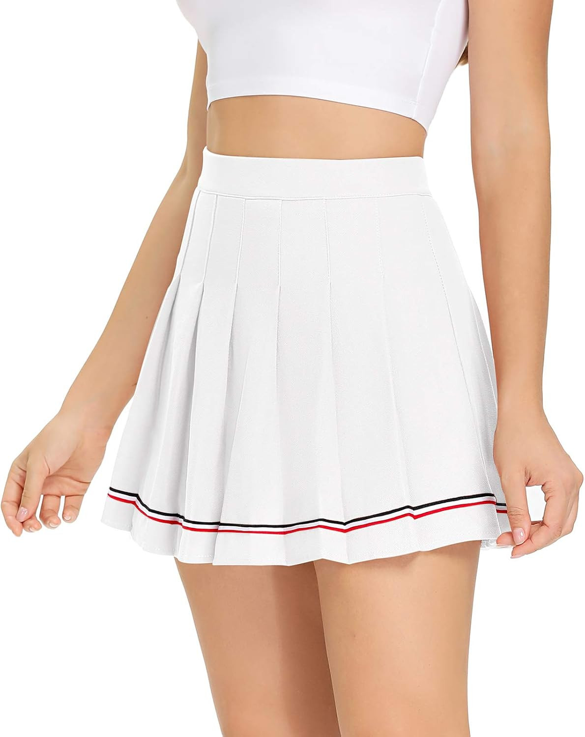Womens Mini Pleated Skirt High Waisted Skater Tennis Skirts Golf Skort with Shorts School Girl Un... | Amazon (US)