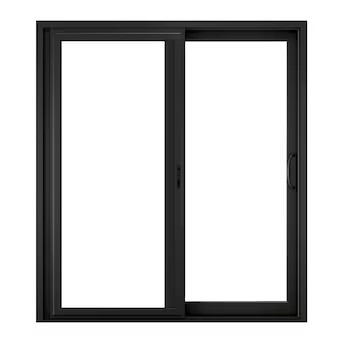 RELIABILT 72-in x 80-in x 4-9/16-in Jamb Low-e Insulating Black Vinyl Sliding Universal Double Pa... | Lowe's
