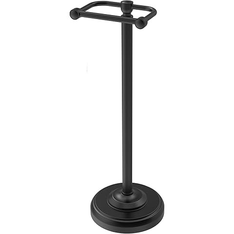 Gatco 1436MX, Freestanding Toilet Paper Holder, 22” H, Matte Black/Floor Standing Weighted Base... | Amazon (US)