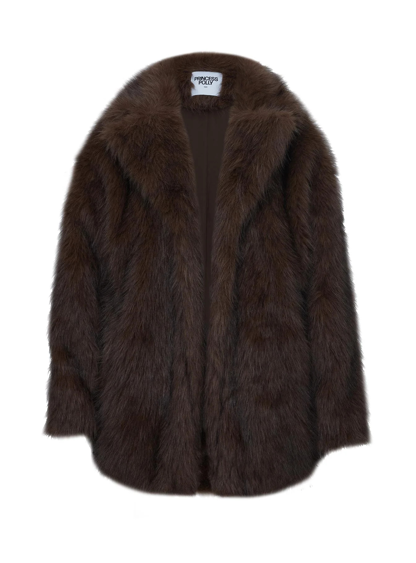 Super Trouper Faux Fur Jacket Brown | Princess Polly US