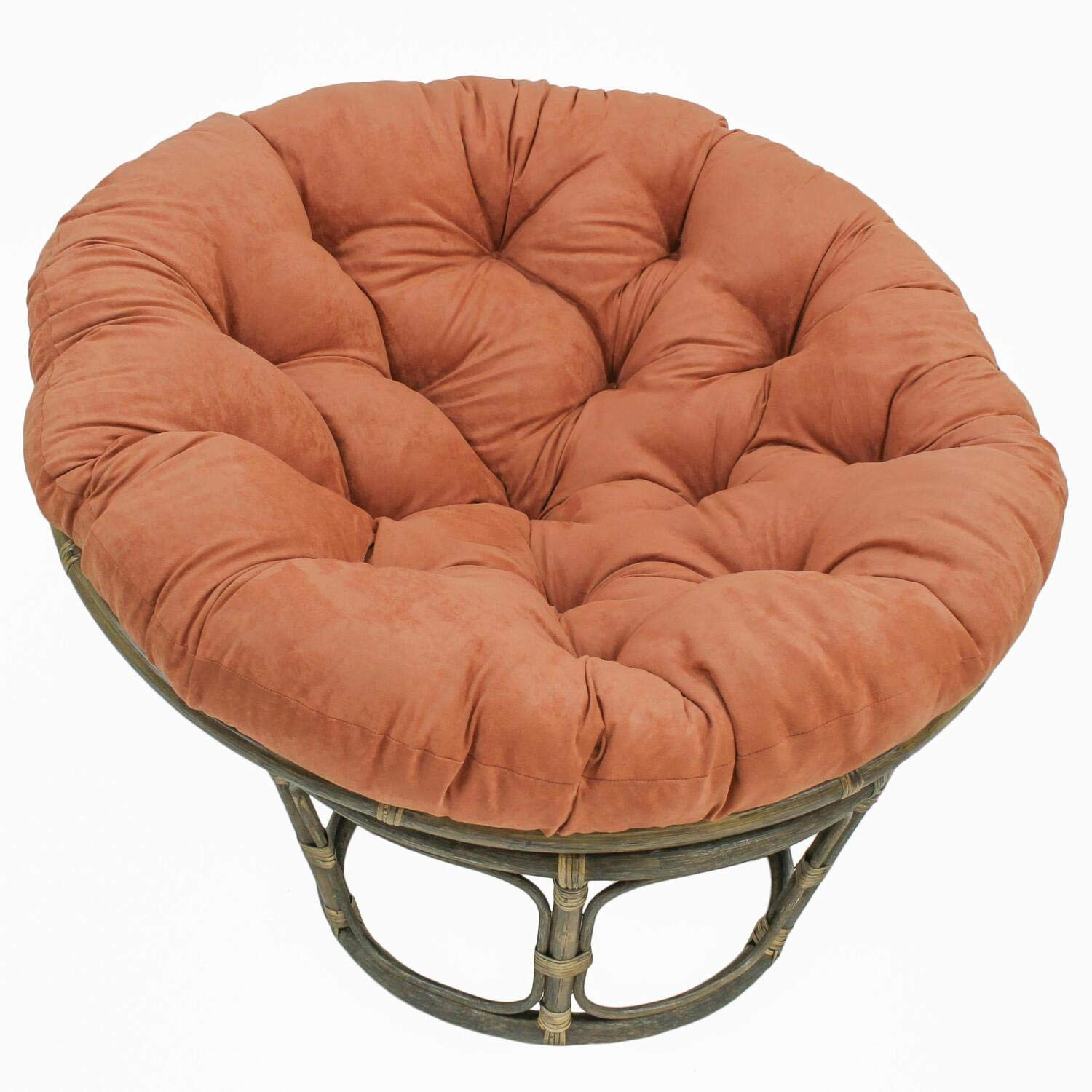 International Caravan Furniture Piece Rattan 42-Inch Papasan Chair with Micro Suede Cushion | Amazon (US)