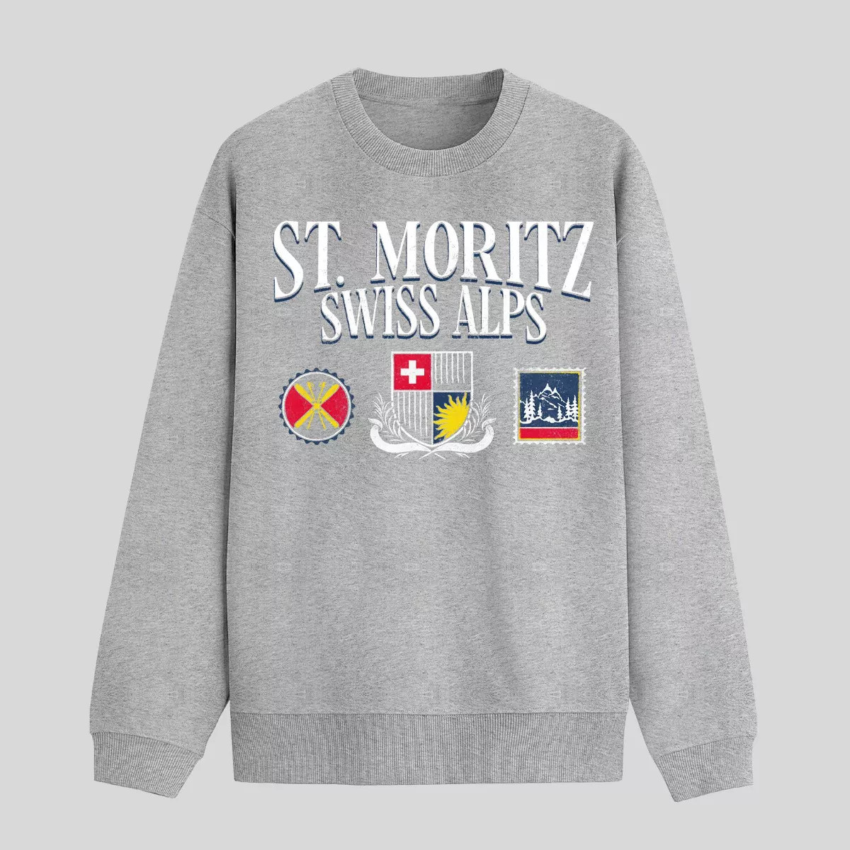 Men's Swiss Alps Fleece Sweatshirt - Heather Gray XL | Target