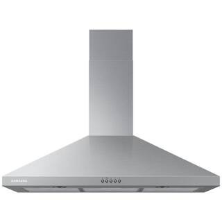 36 in. Wall Mount Range Hood with LED Lighting in Stainless Steel | The Home Depot