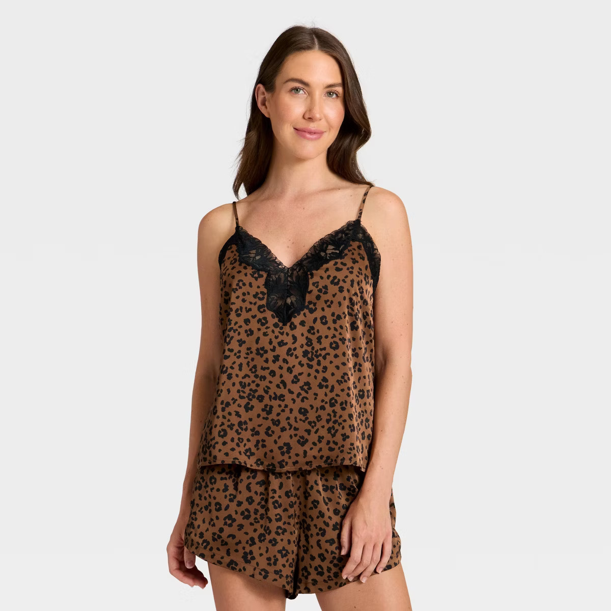 Women's Lace Trim Satin Pajama Tank Top - Auden™ | Target