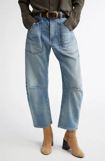 Shon High Waist Barrel Leg Jeans | Nordstrom