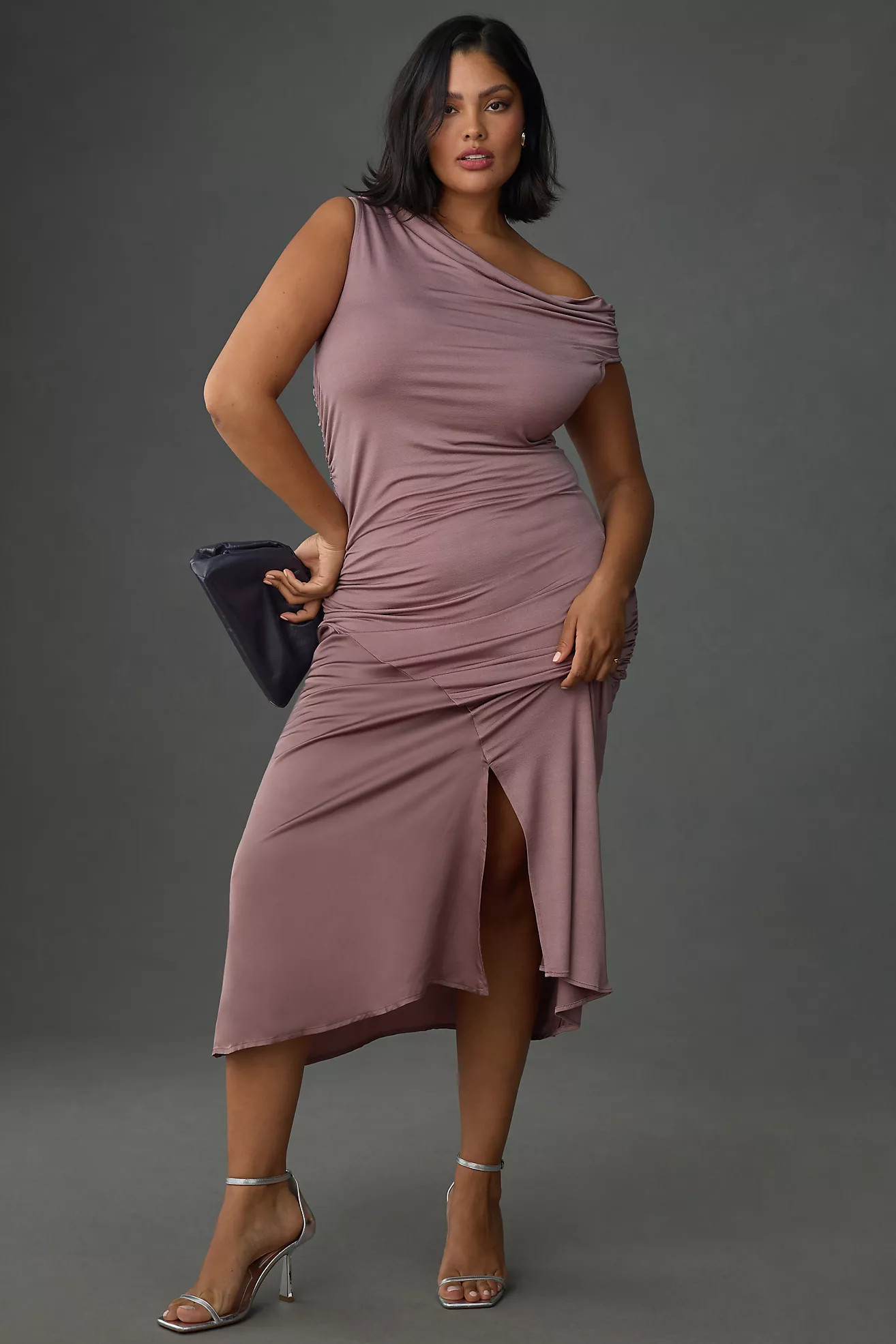 By Anthropologie Asymmetrical Slim Midi Dress | Anthropologie (US)