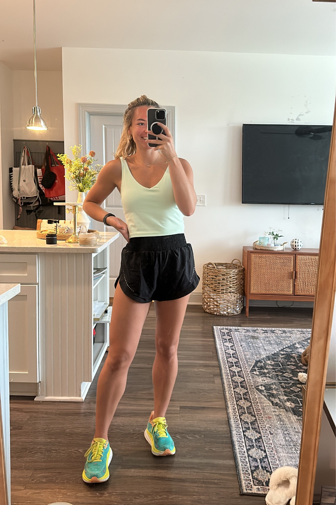 Amazon workout outfit! Amazon finds! Black high waisted shorts! Green tank top! Workout outfit!! 

#LTKFind #LTKbeauty #LTKstyletip