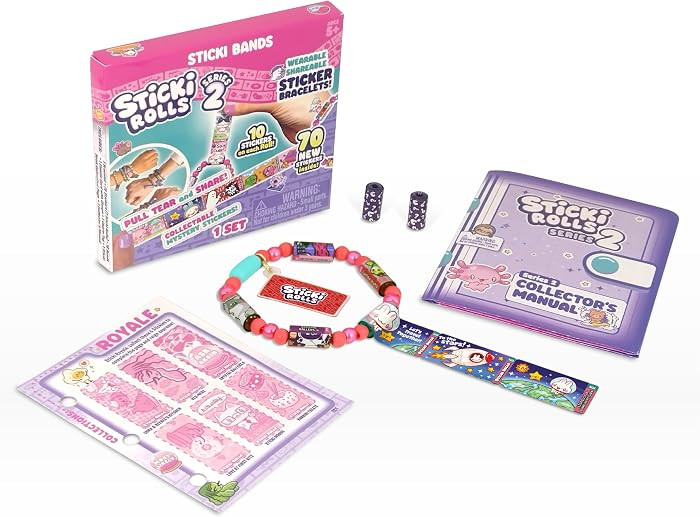 STICKI Rolls Sticki Bands - The Original Wearable Shareable Sticker Bracelet | Includes 70 Mini S... | Amazon (US)