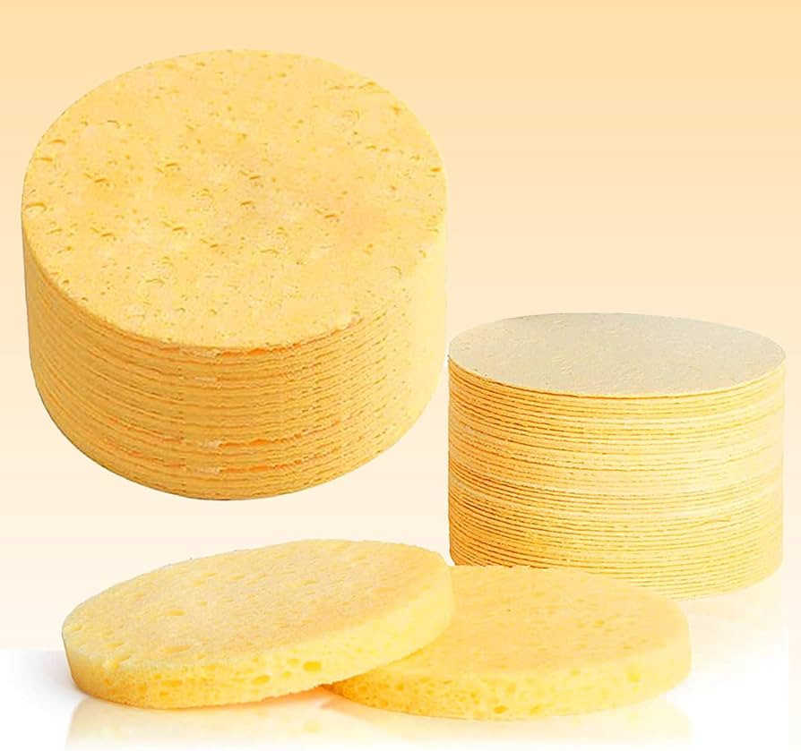 Amazon.com : 50 Count Compressed Facial Sponges, Orange Cellulose Natural Cosmetic Spa Sponges fo... | Amazon (US)