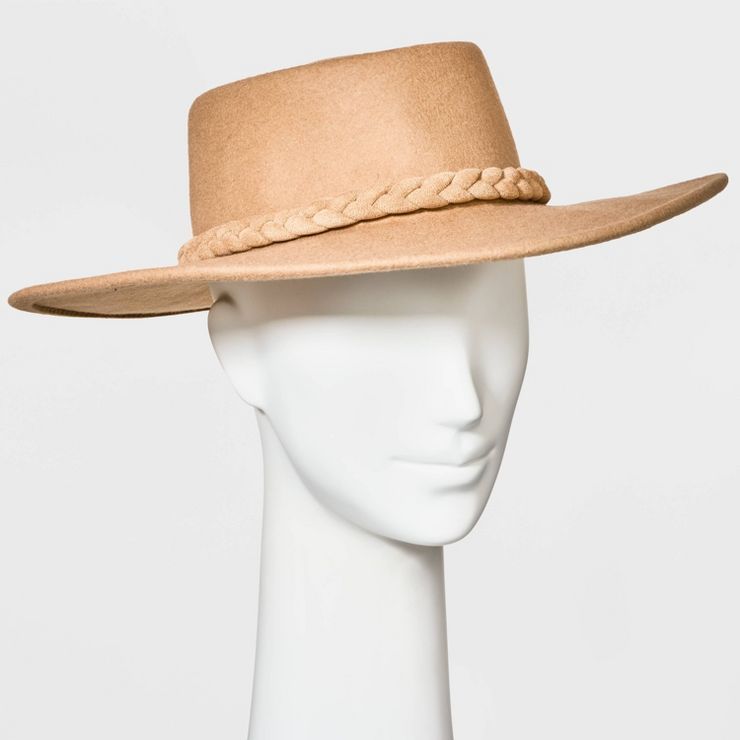 Women's Felt Boater Hat - A New Day™ Beige | Target