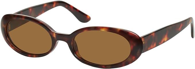 mosanana Retro Tiny Oval Sunglasses for Women Trendy Small Face Narrow Style MS52359 | Amazon (US)