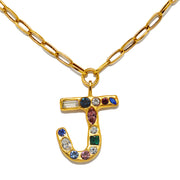 Emilie Gem Initial Necklace | Sequin