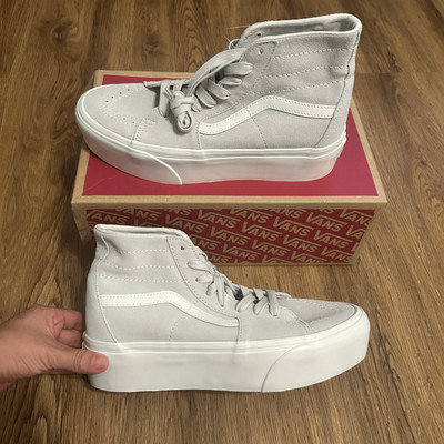 Vans Off The Wall Sk8-hi top platform gray suede shoes sneakers women’s 7 new  | eBay | eBay US