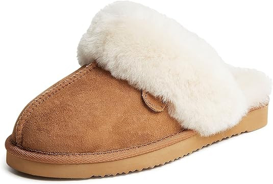 Dearfoams Women's Fireside Water Resistant Sydney Shearling Scuff Slipper | Amazon (US)