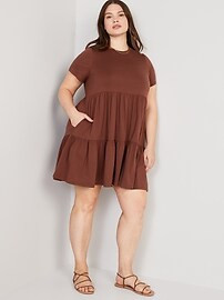 Tiered Mini Swing T-Shirt Dress for Women | Old Navy (US)