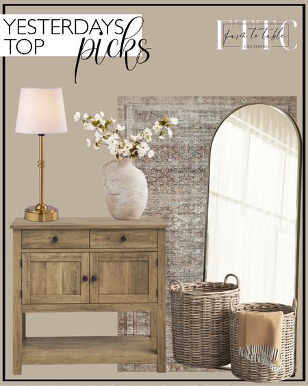 Yesterday’s Top Picks. Follow @farmtotablecreations on Instagram for more inspiration.

LOLOI Chris Loves Julia Jules Collection JUL-09 Ink/Terracotta Area Rug. Garmon 35.4'' Console Table with Drawers and Cabinet Artisan Handcrafted Terracotta Vase. BEAUTYPEAK 64"x21" Full Length Mirror Arched Standing Floor Mirror Full Body Mirror, Black. 2 Piece Rattan Basket Set. Cordless LED Table Lamp with Dimmer, Built-in Rechargeable Battery. Home Finds. Amazon Home Finds. Affordable Home Decor. New Home Finds. 

#LTKsalealert #LTKhome #LTKfindsunder50