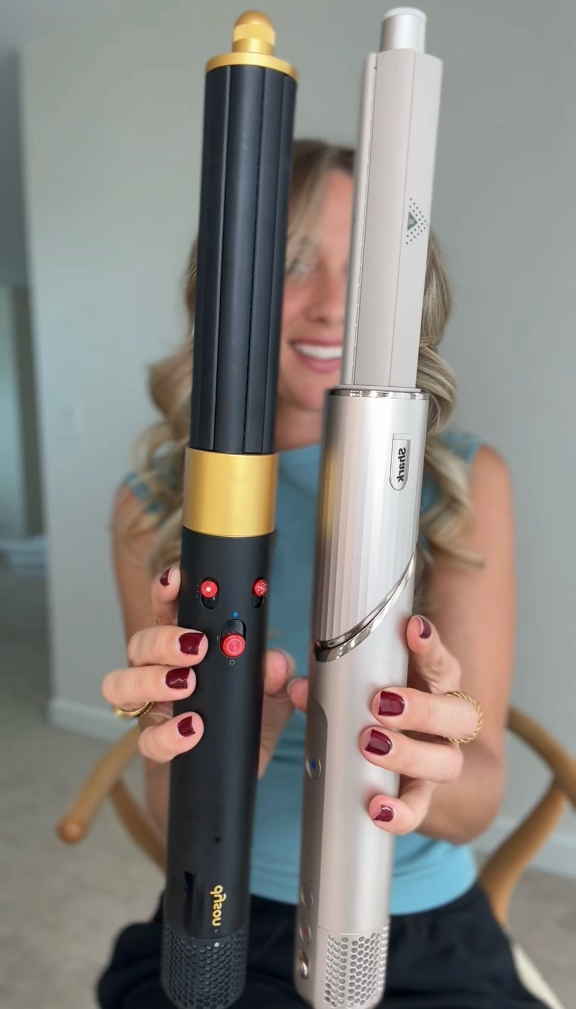 Dyson vs Shark. I have wanted one of these for years and could never decide if I wanted to save or splurge. They are honestly both a splurge but you do save a ton by going with the shark. The Dyson Airwrap is $599 and the Shark Flexstyle is $249. I have been using both for the past few weeks and here are my thoughts. After the curls fall out for an hour or two they look almost identical. When I am curling the shark curls look slightly tighter to me. They both seem to curl and pick up the hair the same way. There are other attachments but I am focusing on the curling wand. The only attachment that I would say is really nice that the Dyson has and the shark does not is flyaway smoothing one. I do like that the Dyson only has one curling wand and you change the direction of the curls with a button. The shark you have two wands and you need to change them out to change the direction of the curl. It is fast and easy to change out the attachments so not worth the extra price of the Dyson in my opinion. I heard that the Dyson was better for your hair but when I looked up the heat for both it is the same so I am not sure if that is true but it doesn’t make sense to me if both go to the same heat. I do also like the placement of the buttons on the Dyson compared to the Shark. It is easier to hit the cold shot and turn the machine on and off while curling but again not worth the price to me. Overall you can get the same bouncy blow out look with the curling wand on the Shark as you can with the Dyson and save so much money!! I say SAVE on this!

#LTKSaleAlert #LTKStyleTip #LTKBeauty