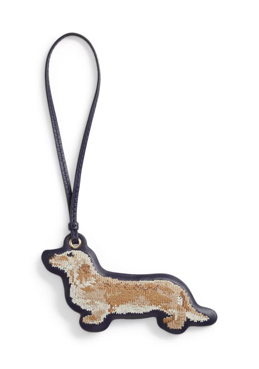 Embroidered Leather Dachshund Charm | Belk
