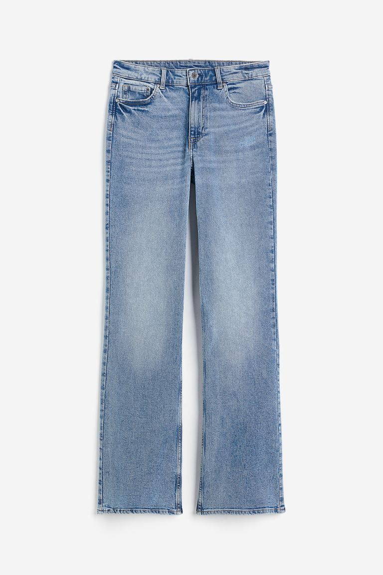 Bootcut High Jeans - High waist - Long - Light denim blue - Ladies | H&M AU | H&M (AU)