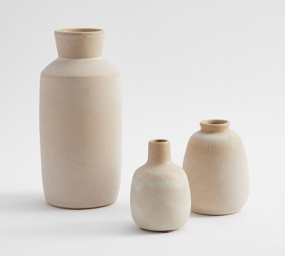 Reactive Handcrafted Glaze Vases - Set of 3 | Pottery Barn (US)