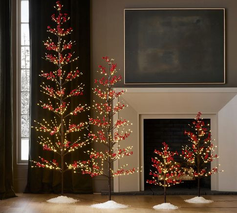 Lit Twinkling Twig Berry Tree | Pottery Barn (US)