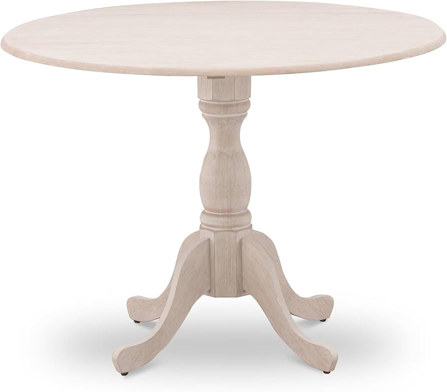 East West Furniture DMT-ABC-TP Dublin Kitchen Dining Table - a Round Wooden Table Top with Drople... | Amazon (US)