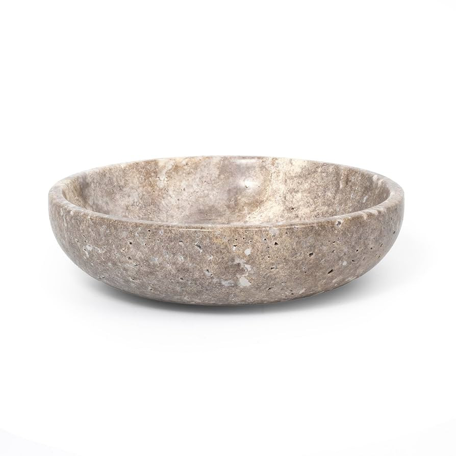 Shelf & Nook Travertine Decorative Bowls for Home Decor. Key Bowl for Entryway Table in a Choice ... | Amazon (US)