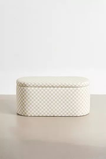 Shae Checkered Storage Bench | Urban Outfitters (US and RoW)