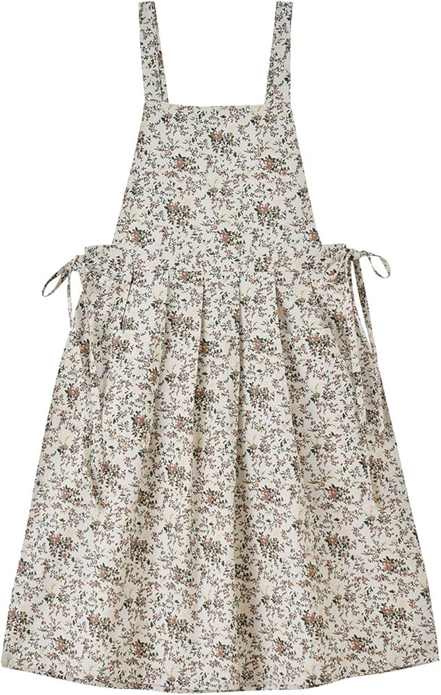 Adult Kitchen Apron Floral Cotton Waterproof Adjustable Apron Cooking Baking Garden Chef Apron wi... | Amazon (US)