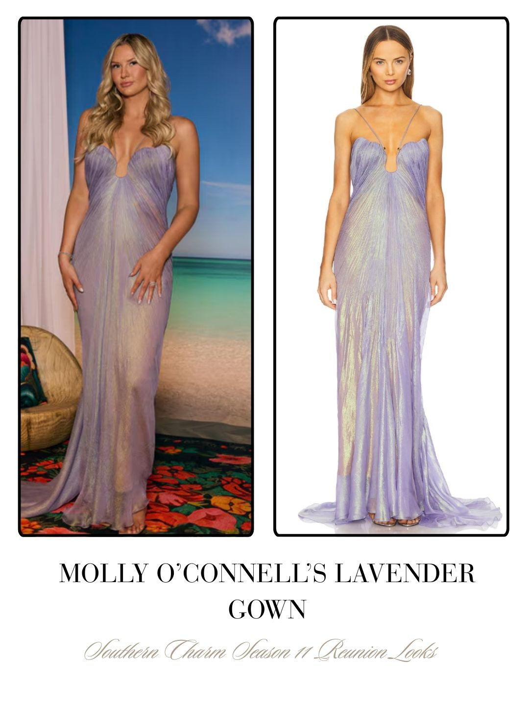 Molly O'Connell's Southern Charm Season 11 Reunion Look // Lavender Strapless Dress // Photo: @BravoTV 

 