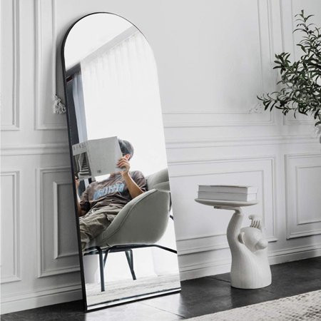 Full Length Floor Mirror Wall Mirror Standing Hanging Or Leaning Against Wall For Bedroom Sleek Arch | Walmart (US)