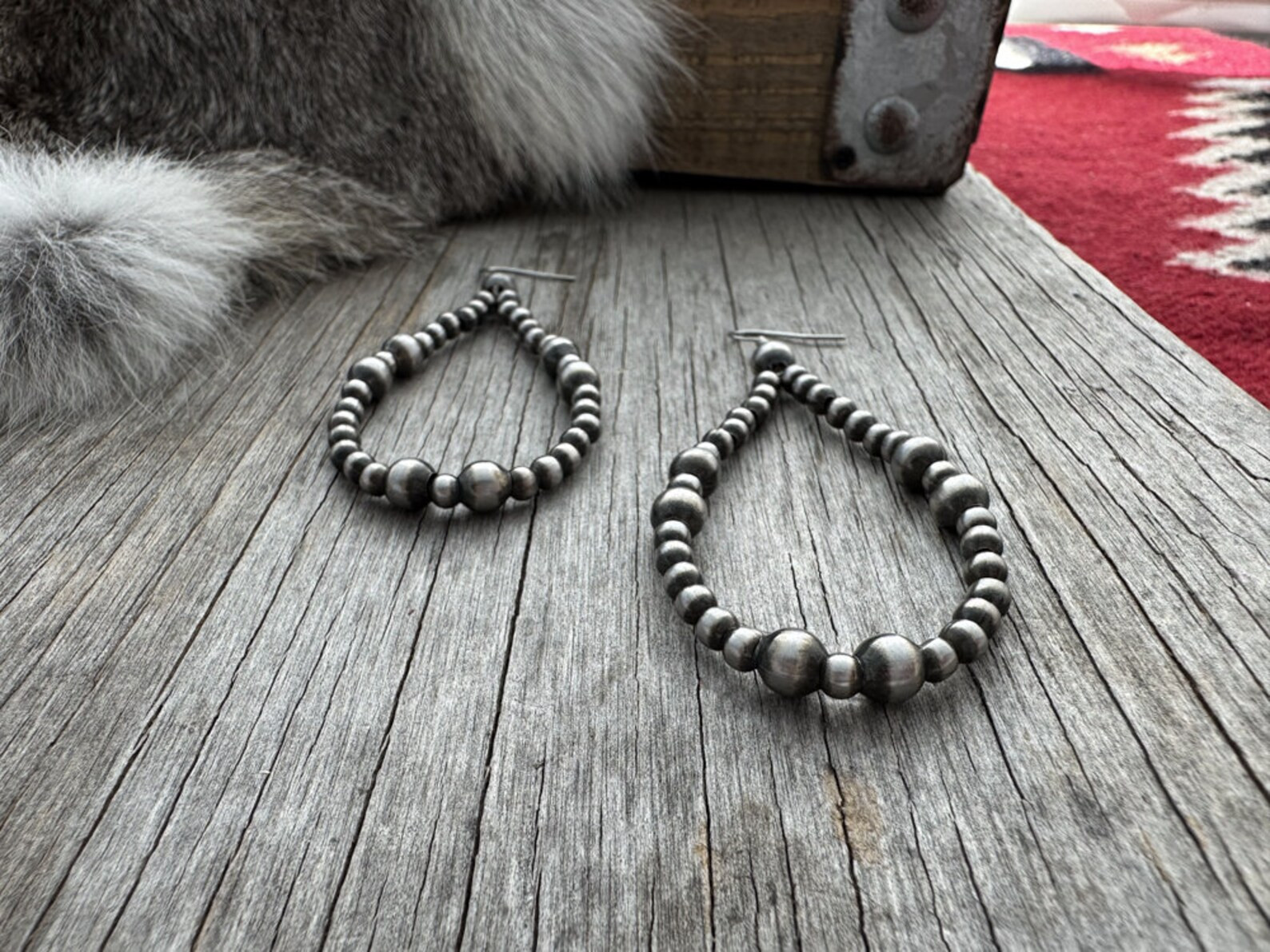 Handmade Navajo Pearl Earrings Dramatic Tear Drop Style - Etsy | Etsy (US)