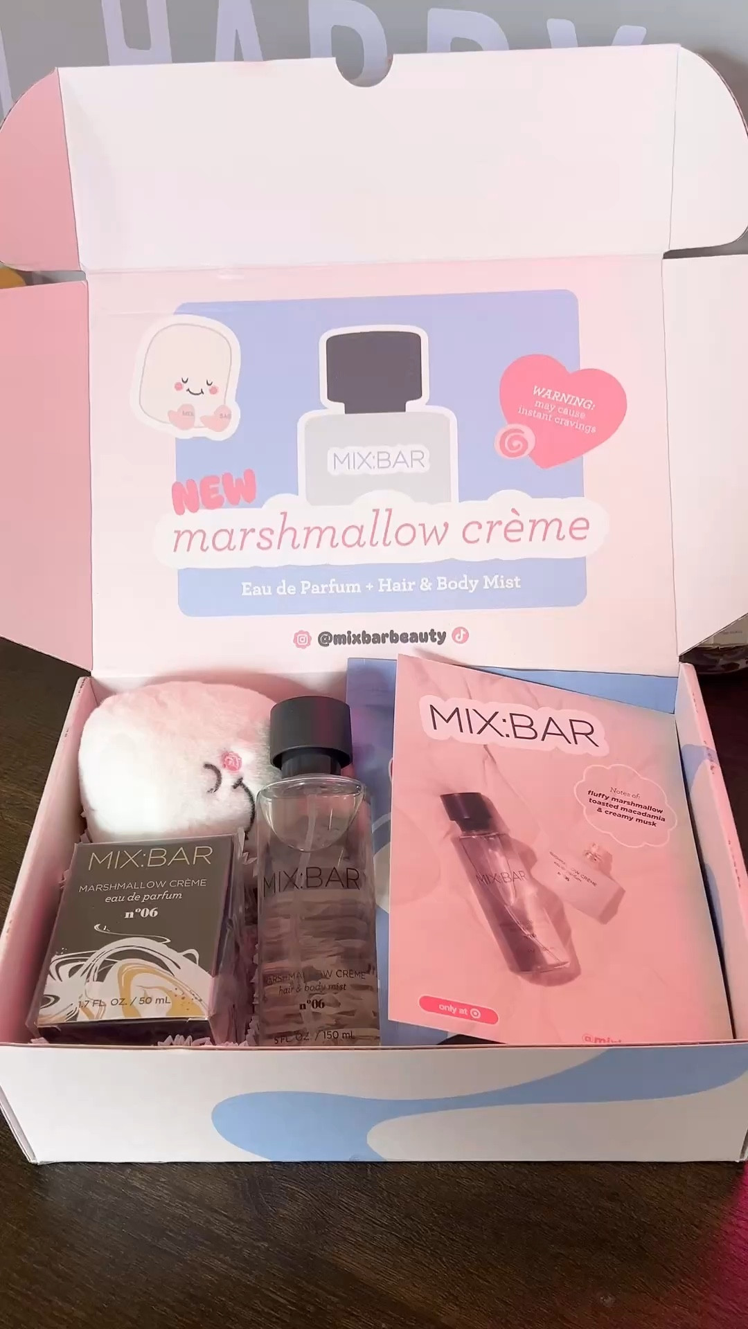 Mix:Bar sent me the cutest PR package with Marshmallow crème in Body mist and Eau De Parfum

It smells so good! 

#LTKBeauty #LTKselfcare #LTKvlog