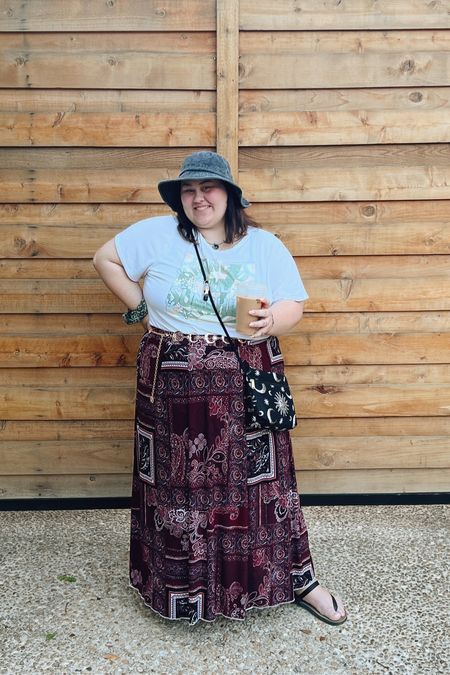 vacay #shopthefit day 5 ✨
first time wearing a bucket hat — this one i love
skirt: thrifted
shoes: earth runners
scrunchie: gardenbelle shop

plus size, witchy, hippie outfit inspo

#LTKtravel #LTKunder50 #LTKcurves
