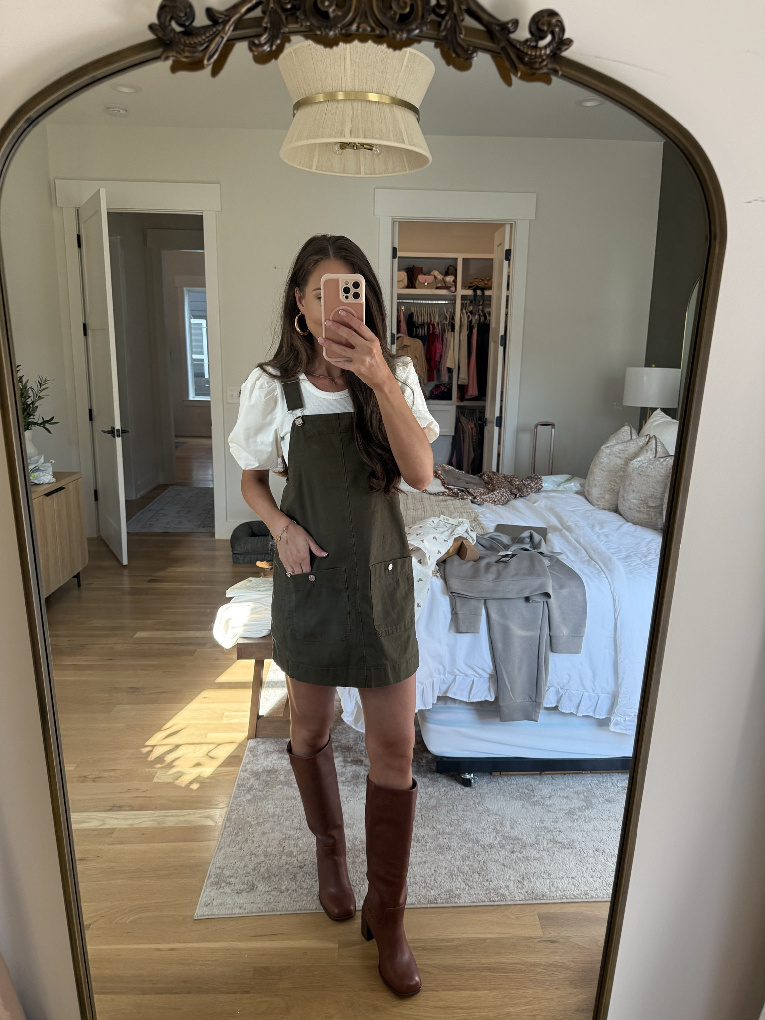 How cute is this green overall? All from Walmart! 