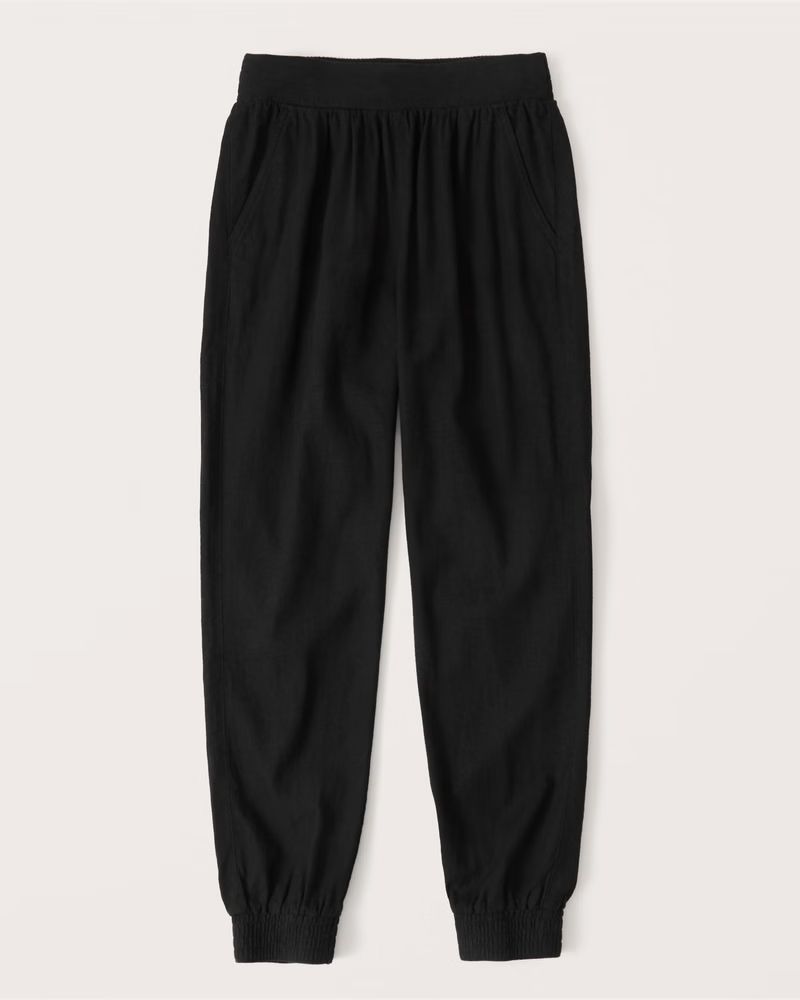 Linen-Blend Joggers | Abercrombie & Fitch (US)