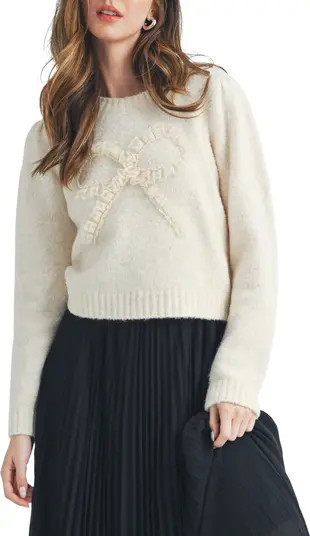 Lace Bow Crewneck Sweater | Nordstrom